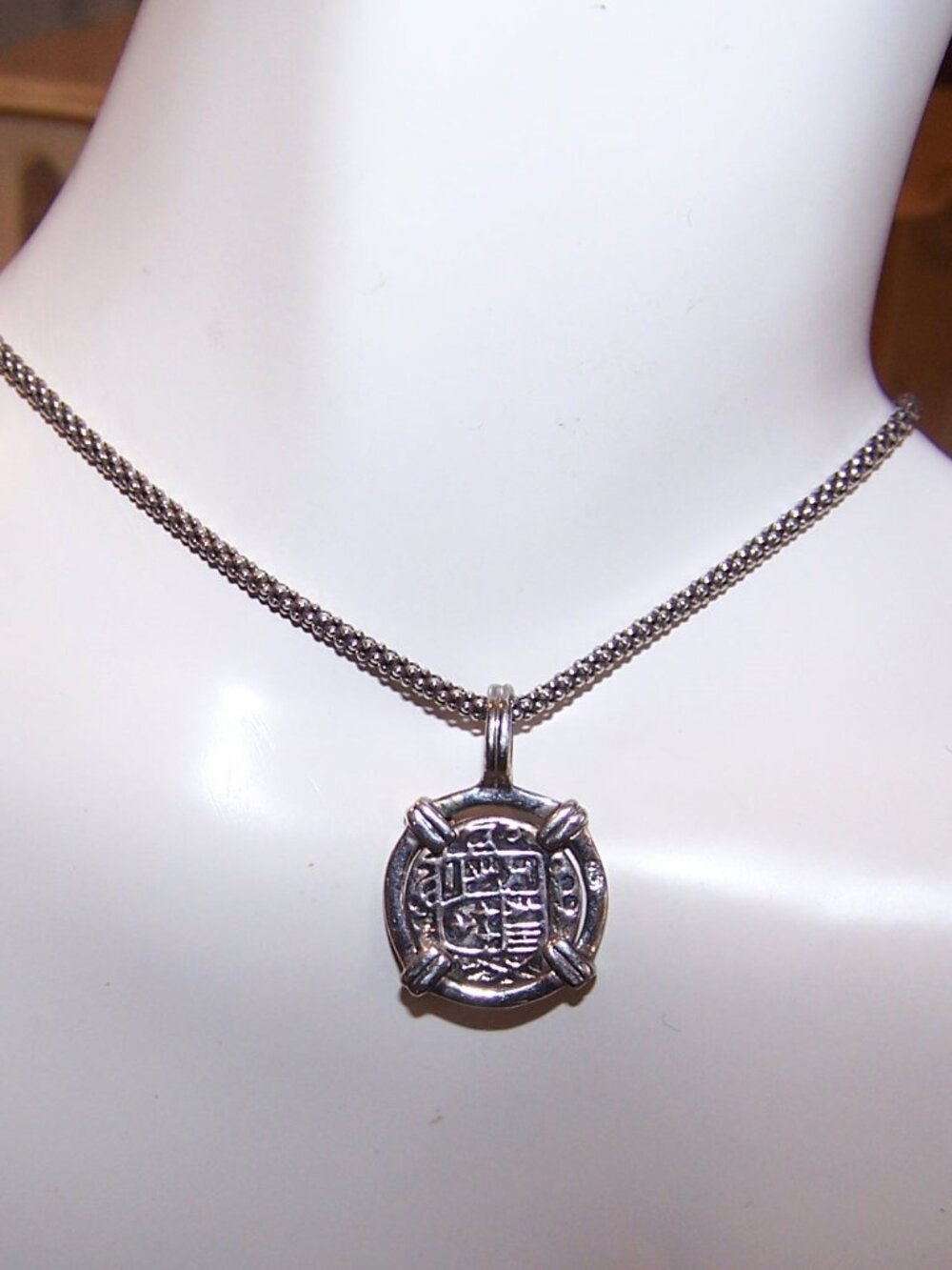 Sterling Silver 'Pieces of Eight' Pirate Coin Pendant